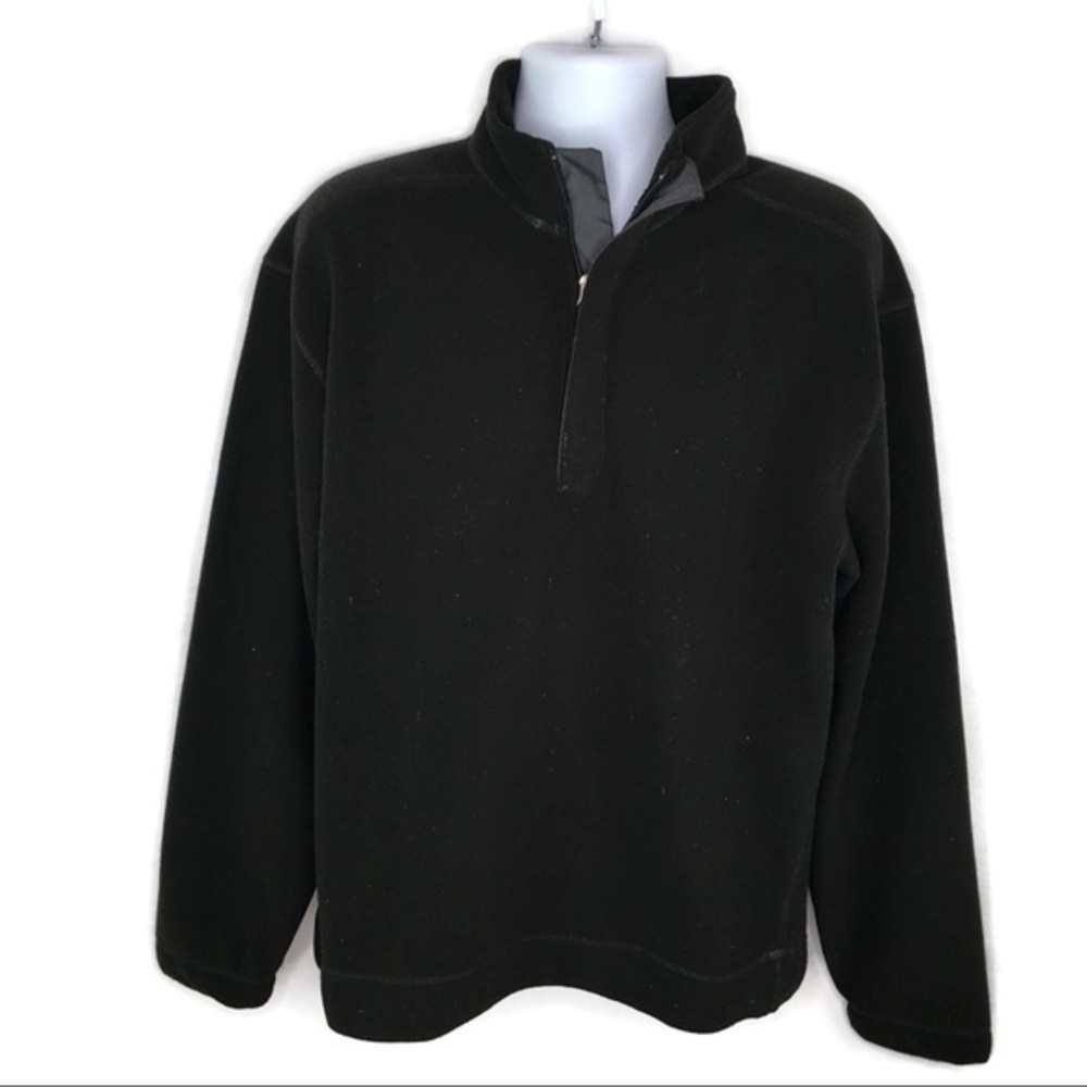 GAP Black Polar Fleece Pullover Jacket Large